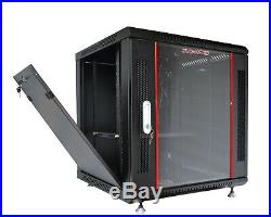 12U 24 Deep Server Cabinet Wall/Floor Rack Enclosure/Free Shipping&Accessories