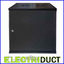 12U E-Pro Series Wall Mount Cabinet Rack Enclosure Black Electriduct