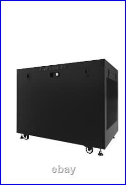 12U Server Rack Cabinet Premium Network Enclosure 35 Depth Data Cabinet wheels
