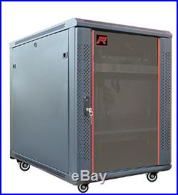 12U Server Rack Enclosure 35 Deep Cabinet/Free Shipping and Accessories
