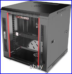 12U Sysracks Wall Mount IT Data Network Server Rack Cabinet Enclosure 18 Depth