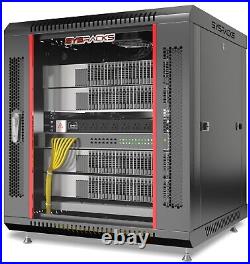 12U Sysracks Wall Mount IT Data Network Server Rack Cabinet Enclosure 18 Depth