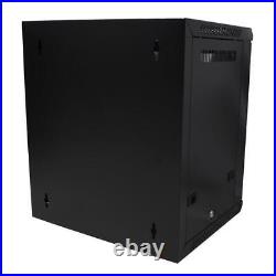 12U Wall Mount Network Server Cabinet Enclosure Rack with Cooling Fan Office NEW