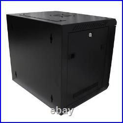 12U Wall Mount Network Server Cabinet Enclosure Rack with Cooling Fan Office NEW