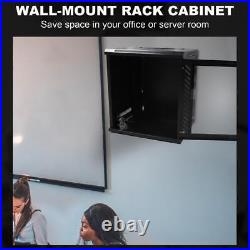 12U Wall Mount Network Server Cabinet Enclosure Rack with Cooling Fan Office NEW