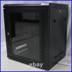 12U Wall Mount Network Server Cabinet Enclosure Rack with Cooling Fan Office NEW