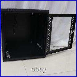 12U Wall Mount Network Server Cabinet Enclosure Rack with Cooling Fan Office NEW