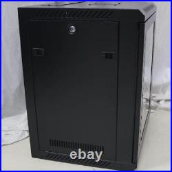 12U Wall Mount Network Server Cabinet Enclosure Rack with Cooling Fan Office NEW