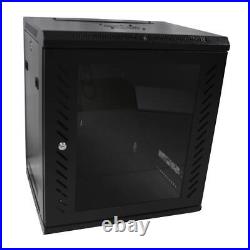 12U Wall Mount Network Server Cabinet Enclosure Rack with Cooling Fan Office NEW