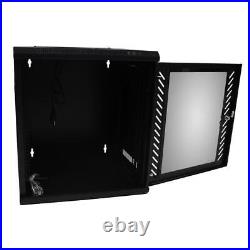 12U Wall Mount Network Server Cabinet Enclosure Rack with Cooling Fan Office NEW