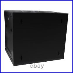 12U Wall Mount Network Server Cabinet Enclosure Rack with Cooling Fan Office NEW