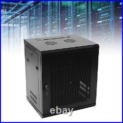 12U Wall Mount Network Server Data Cabinet Enclosure Rack Lockable Door Black