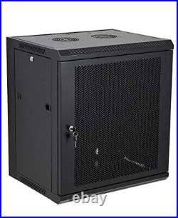 12U Wall Mount Server Cabinet Network Rack Vented Enclosure Locking Door