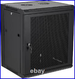 12U Wall Mount Server Cabinet Network Rack Vented Enclosure Locking Door 12U Wall Mount Server Cabinet Network Rack Vented Enclosure Locking Door