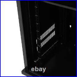 12U Wall Mounted Network Server Data Cabinet Enclosure Rack Door Lock Black