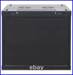 12u Wall Mount Server Cabinet Network Rack Enclosure Locking Glass Door By Netec