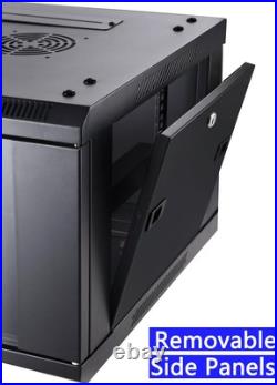 12u Wall Mount Server Cabinet Network Rack Enclosure Locking Glass Door By Netec