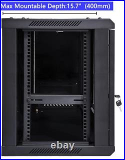 12u Wall Mount Server Cabinet Network Rack Enclosure Locking Glass Door By Netec