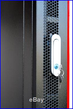 15U 24 Deep Wall Mount Server Cabinet Enclosure Rack Glass Door ACCESSORIE FREE