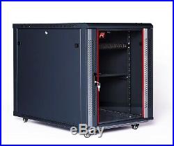 15U 35 Deep Server Rack Case Data It Network Enclosure Computer AV Cabinet