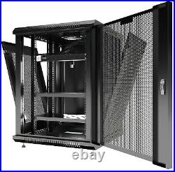 15U IT Rack 24 Inch Deep Enclosure Mesh Metal Door Server Cabinet with Bonus