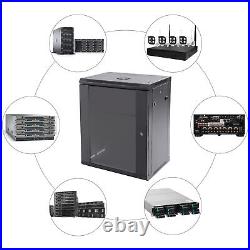 15U Network Rack Cabinet Enclosure Rack Wall Mount Network Server Data Cabinet