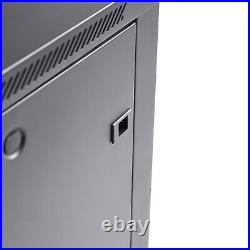 15U Network Rack Enclosure Wall Mount Server Cabinet Glass Door Lock 132.28lbs