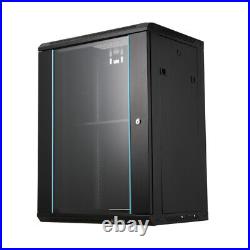 15U Network Server Data Cabinet Wall Mount Rack Enclosure Glass Locking Door