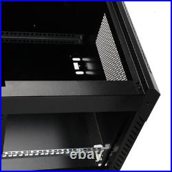 15U Network Server Data Cabinet Wall Mount Rack Enclosure Glass Locking Door