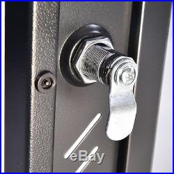 15U Network Server Wall Mount Cabinet Data Enclosure Rack Glass Door Lock with Fan