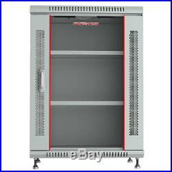 15U Rack Server Cabinet GRAY 24 Depth Enclosure/Free Shipping & Accessories
