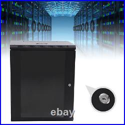 15U Server Data Cabinet Enclosure Rack Wall Mount Network Rack Glass Door SALE