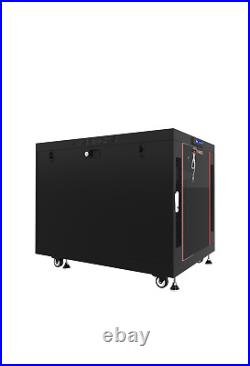 15U Server Rack Cabinet Premium Network Enclosure 35 Depth Data Cabinet wheels