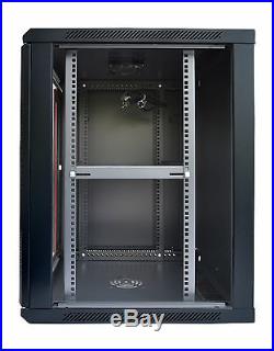 15U Wall Moun Network IT Server Cabinet Enclosure Rack Case Lockable Accessories