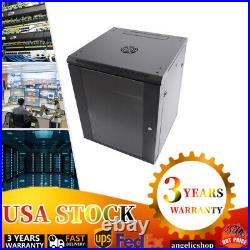 15U Wall Mount Network Cabinet Enclosure Network Server Data Cabinet Rack 60kg