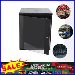 15U Wall Mount Network Server Data Cabinet Enclosure Rack Glass Front Panel New