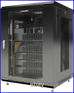 15U Wall Mount Server Rack Network Cabinet Locking Av Data Enclosure VENTED DOOR