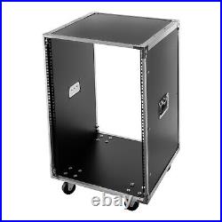 16U Server Rack Open Frame Network Enclosure Cabinet Rolling Portable Movable