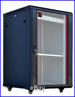 18U 24 Deep Server IT Lockable Network Data Rack Cabinet Enclosure Sysracks