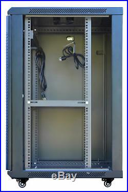 18U 24 Deep Server IT Lockable Network Data Rack Cabinet Enclosure Sysracks