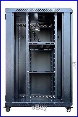 18U 24 Deep Server Rack Enclosure Cabinet Wall/Floor Network Data Server Rack