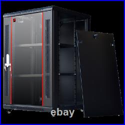 18U 24 Deep Wall Mount IT Network Server Rack Cabinet Enclosure