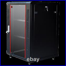 18U 24 Deep Wall Mount IT Network Server Rack Cabinet Enclosure