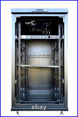 18U 32 Deep Server Rack Data Cabinet It Network Enclosure Accessories Over $150