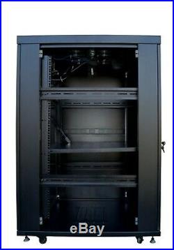 18U 32 Inch Depth Server Rack Cabinet Network It Enclosure Vented Mesh Doors