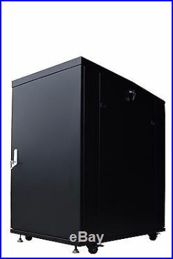 18U 35 Depth Server Rack Cabinet IT Enclosure Free Standing Network Data Rack