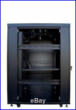 18U 35 Depth Server Rack Cabinet IT Enclosure Free Standing Network Data Rack