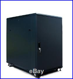 18U 39 Deep 19 IT Free Standing Server Rack Cabinet Enclosure + Bonus Free