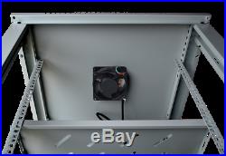 18U IT Portable Server Rack Cabinet 24 Inch Depth Data Rack Enclosure Light Gray