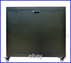 18U IT Portable Server Rack Cabinet 35 Inch Depth Rack Enclosure Premium Series